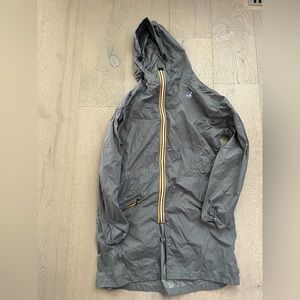 Size small K-Way unisex Eiffel long packable coat.